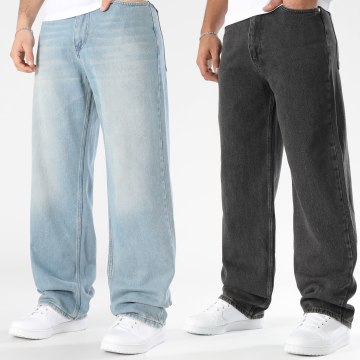 LBO - Lot De 2 Jeans Baggy Large 3577 3719 Noir Bleu Denim